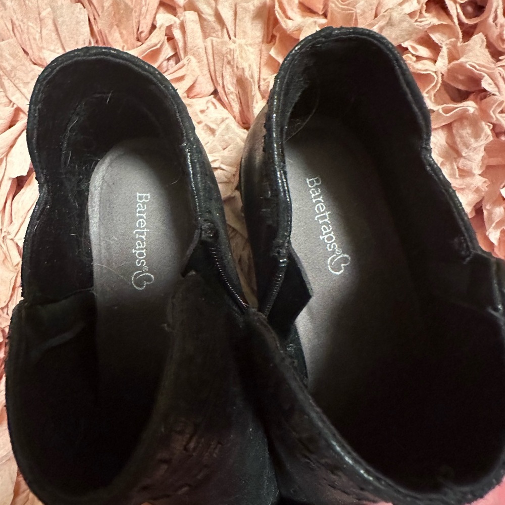 Womens Ankle Black Booties- Baretraps